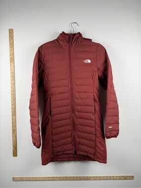 The North Face Women's Brick Red Insulated Long Puffer Jacket